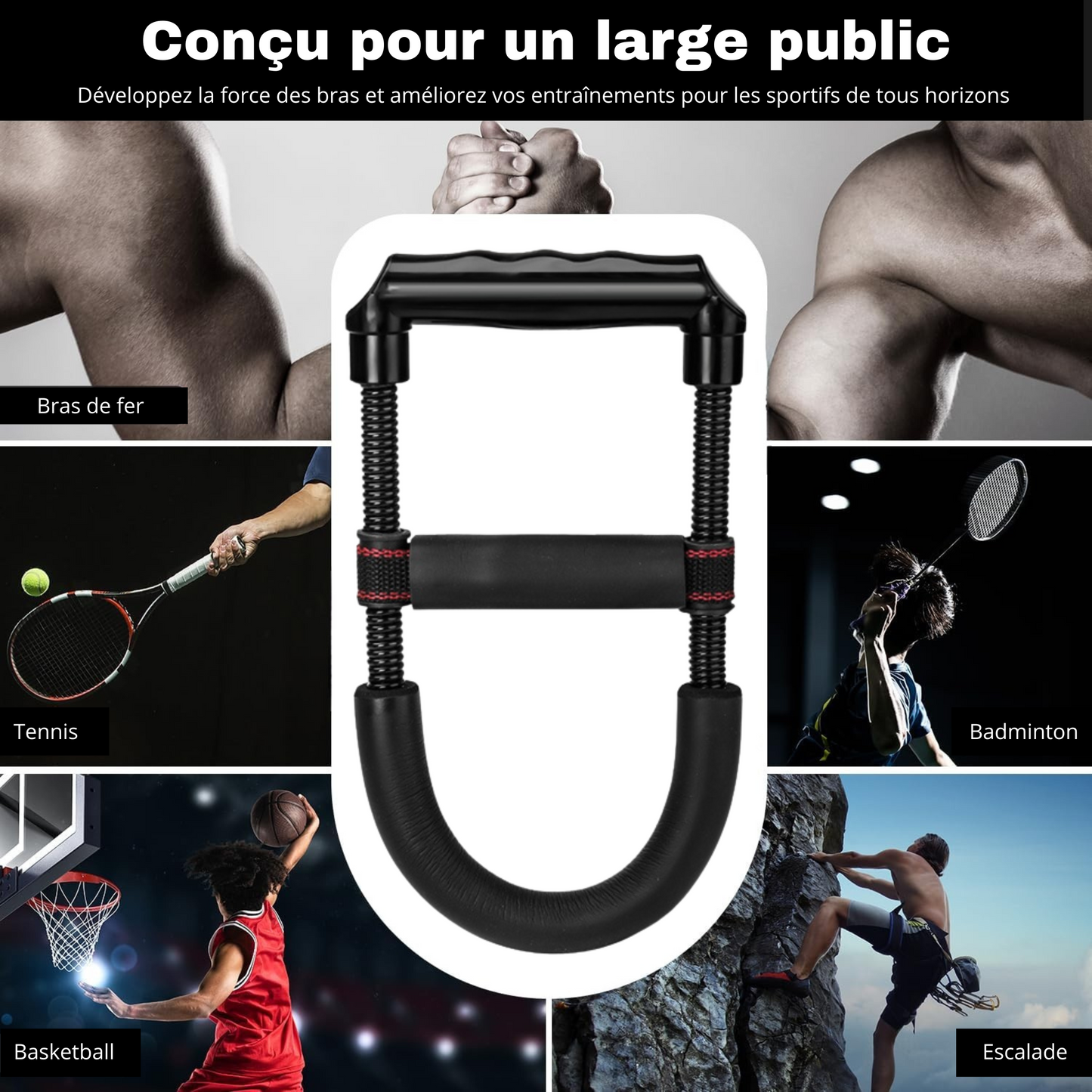 Appareil d'entraînement de poignet et de force pour avant-bras - Entraînement puissant pour les athlètes et les pianistes