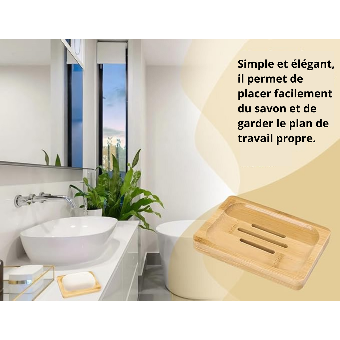 Boîte à savon en bois, porte-savon en bambou, anti-moisissure et drainant