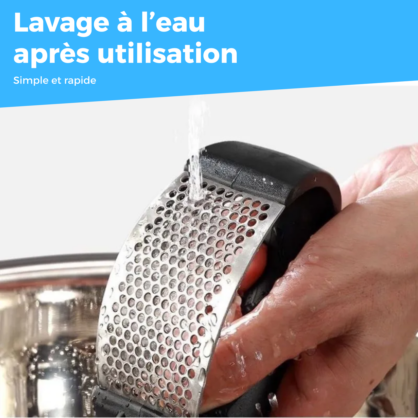 Presse-Ail Multifonctionnel en Acier Inoxydable - Petit Hachoir à Ail Compact avec Poignée Ergonomique