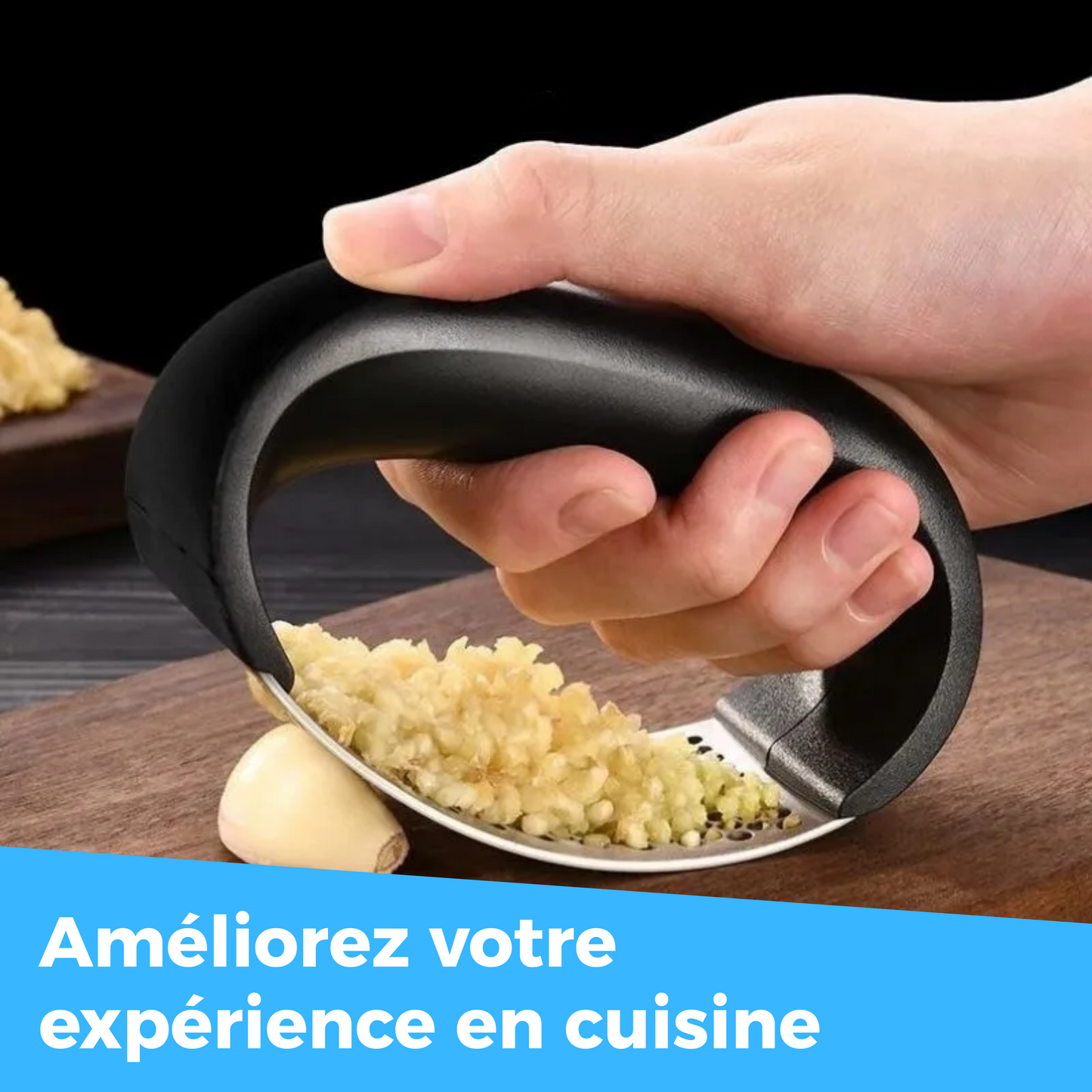 Presse-Ail Multifonctionnel en Acier Inoxydable - Petit Hachoir à Ail Compact avec Poignée Ergonomique