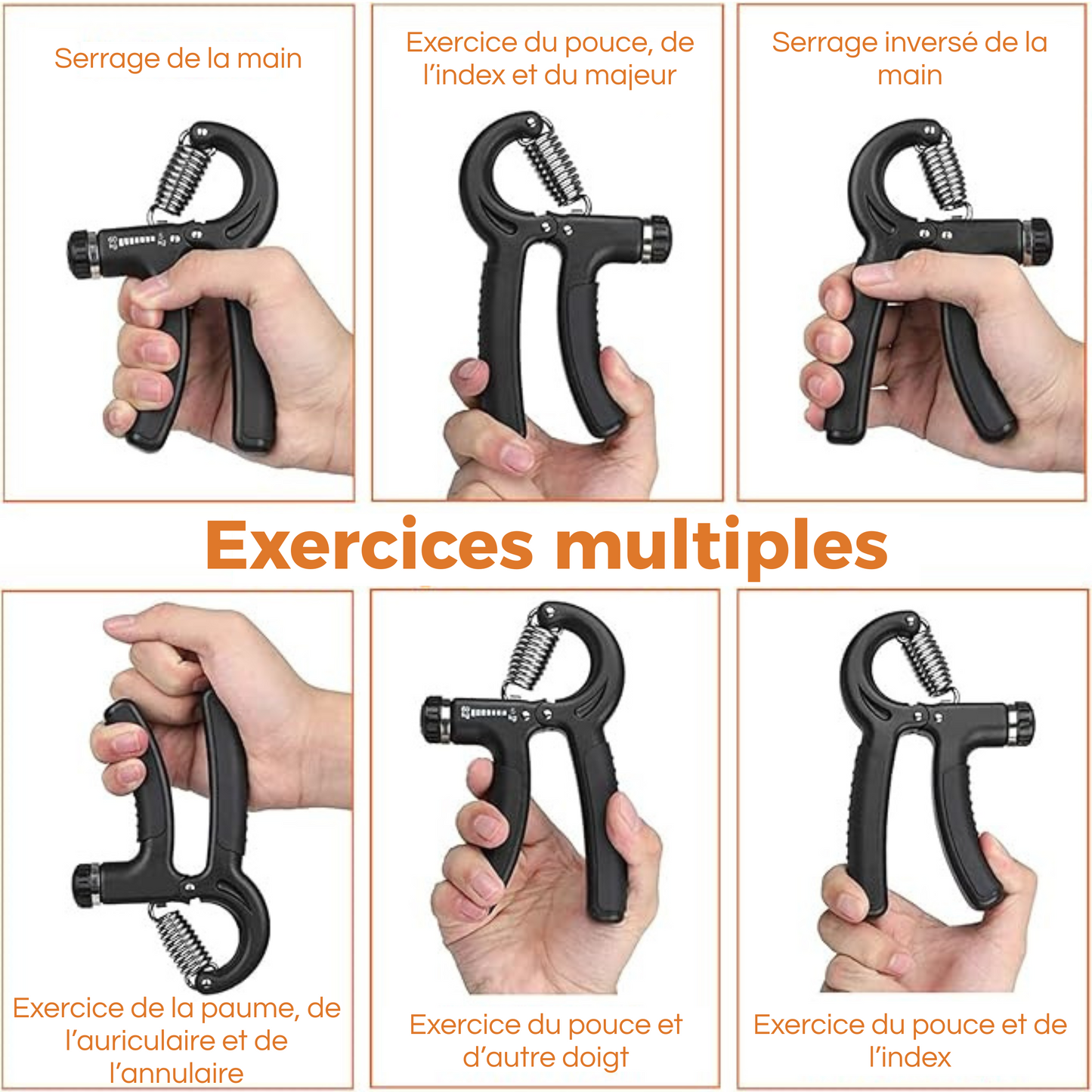 Hand Grip musculation réglable (5-60kg) pour main – Renforcement efficace pour sportifs et rééducation