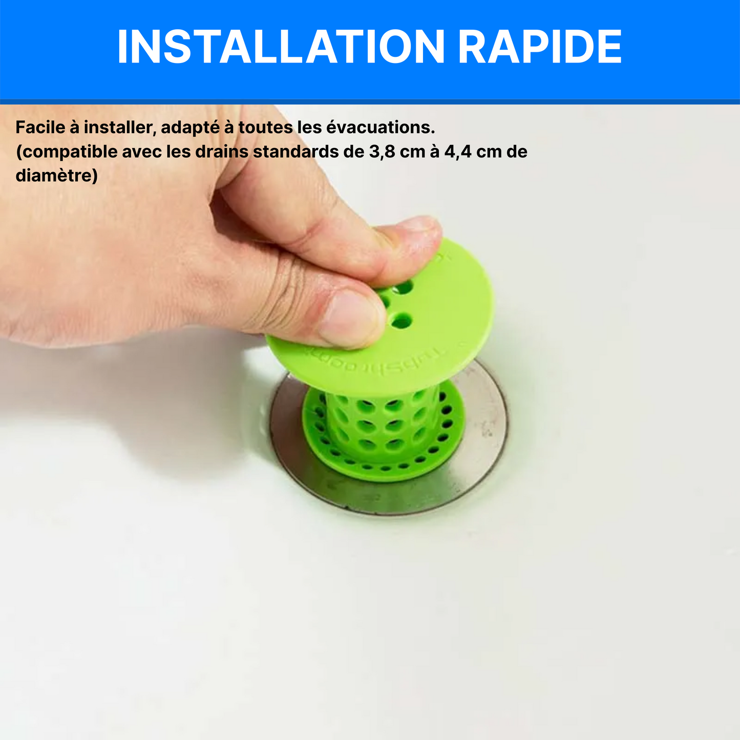 Lot de 3 Attrape-Cheveux Silicone pour Bain, Douche et Évier – Bouchon Filtre Anti-Bouchon en Forme de Champignon