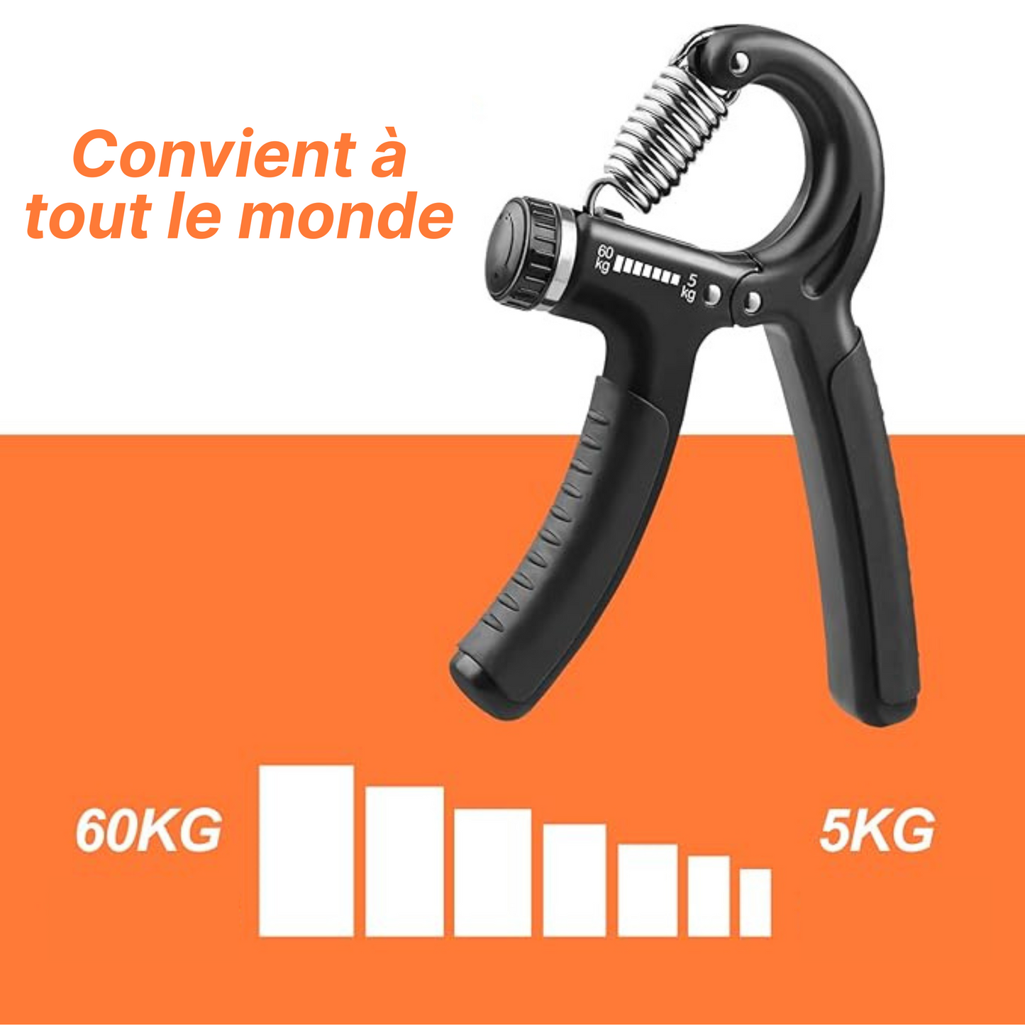 Hand Grip musculation réglable (5-60kg) pour main – Renforcement efficace pour sportifs et rééducation