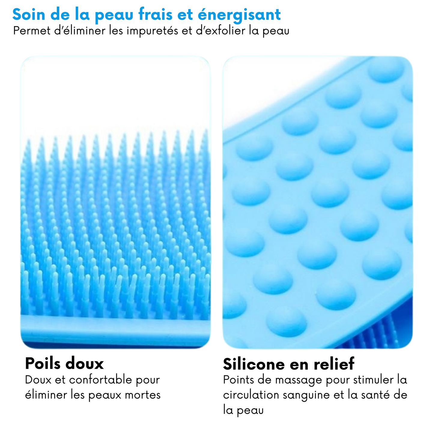 Ceinture de Bain en Silicone pour le Corps – Brosse Exfoliante pour le Dos, Nettoyage et Lavage en Douceur