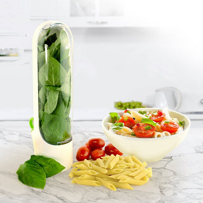Conservateur d’Herbes Fraîches pour Réfrigérateur Boîte de Stockage pour Coriandre, Persil, Menthe & Légumes Verts Garde les Herbes Fraîches 2 à 3 Semaines