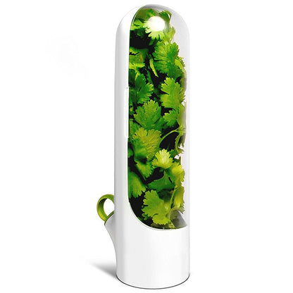 Conservateur d’Herbes Fraîches pour Réfrigérateur Boîte de Stockage pour Coriandre, Persil, Menthe & Légumes Verts Garde les Herbes Fraîches 2 à 3 Semaines