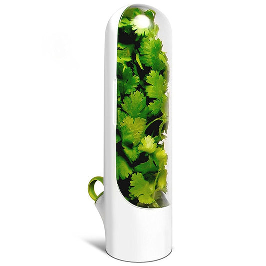 Conservateur d’Herbes Fraîches pour Réfrigérateur Boîte de Stockage pour Coriandre, Persil, Menthe & Légumes Verts Garde les Herbes Fraîches 2 à 3 Semaines