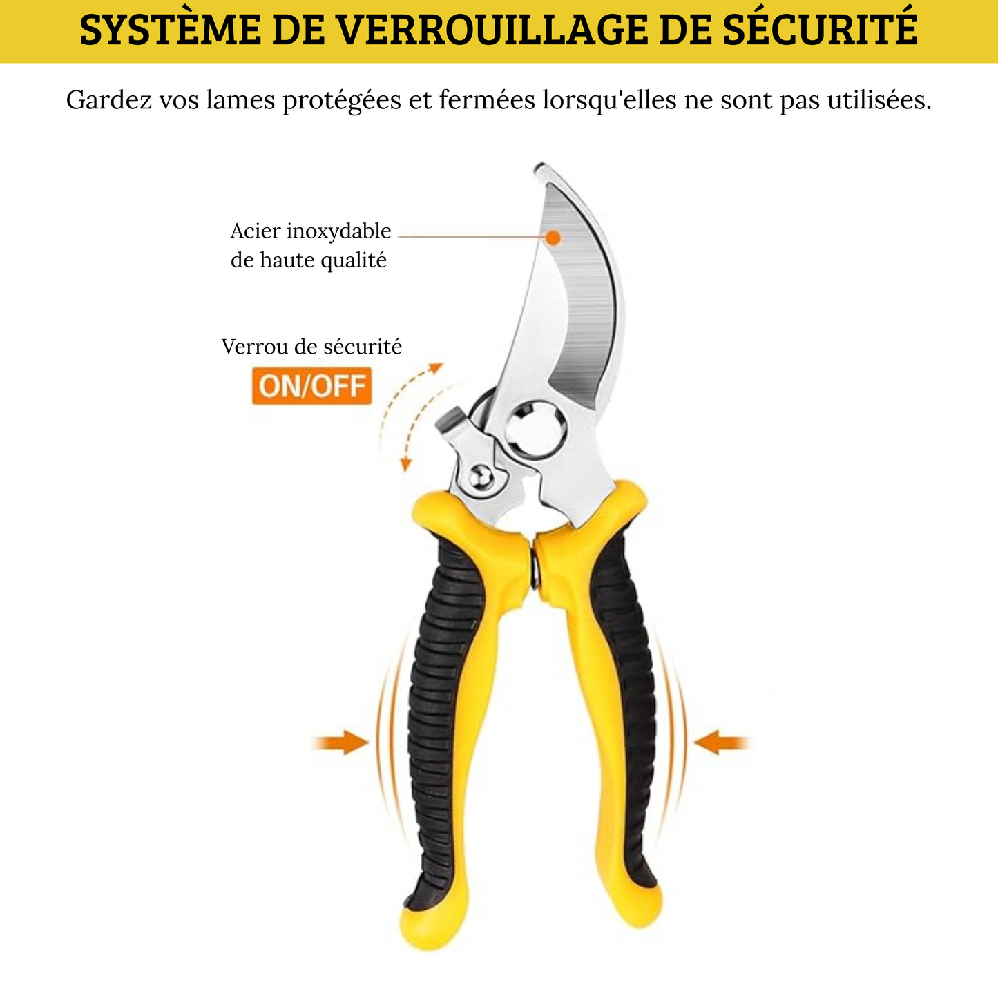 Cisaille de Jardinage sécateur – Outil de Taille Précise pour Plantes, Fleurs et Arbustes