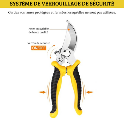 Cisaille de Jardinage sécateur – Outil de Taille Précise pour Plantes, Fleurs et Arbustes