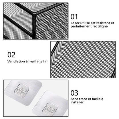 Étagère Murale de Salle de Bain Sans Perçage – Rangement Shampoing et Accessoires de Toilette