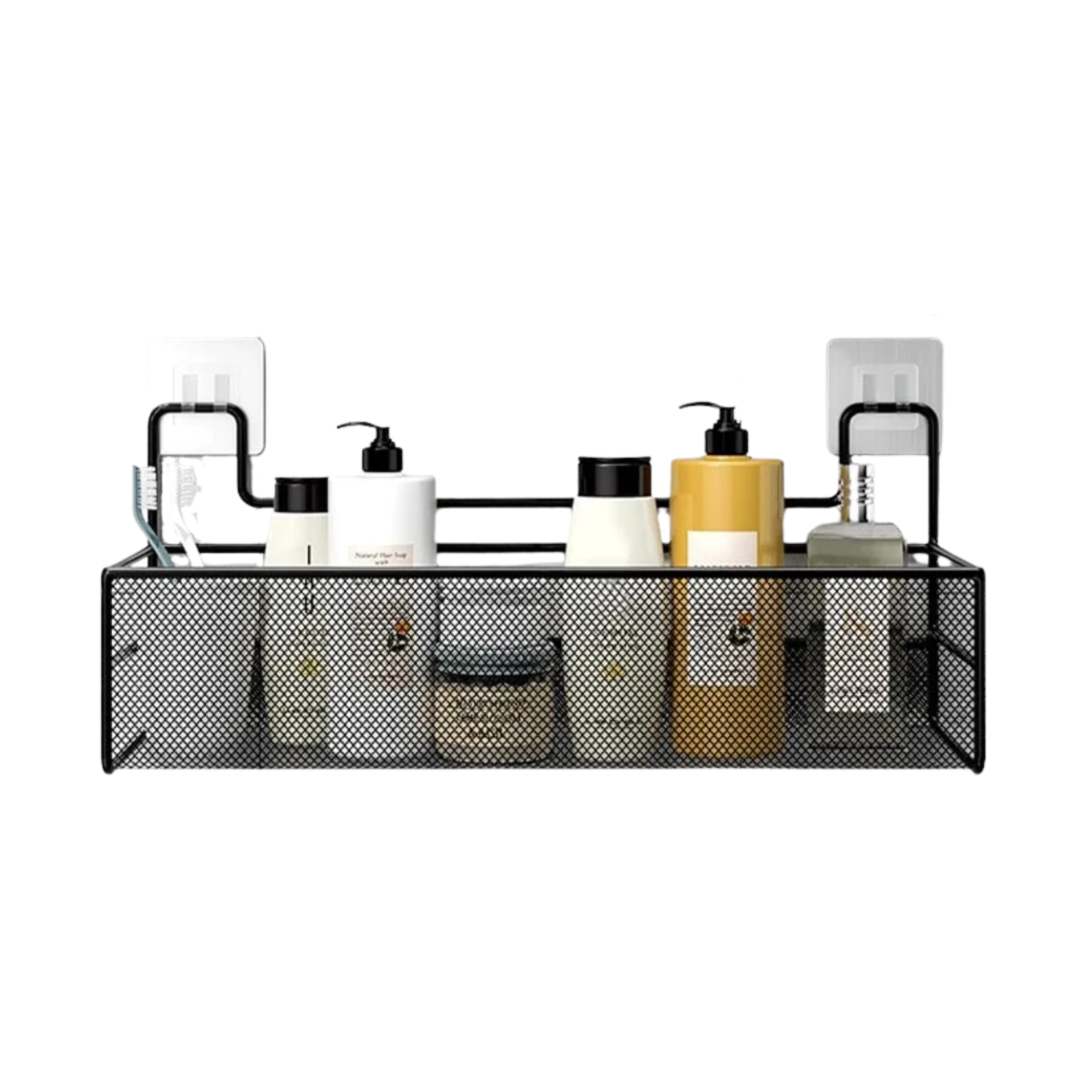 Étagère Murale de Salle de Bain Sans Perçage – Rangement Shampoing et Accessoires de Toilette