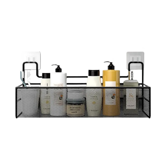 Étagère Murale de Salle de Bain Sans Perçage – Rangement Shampoing et Accessoires de Toilette