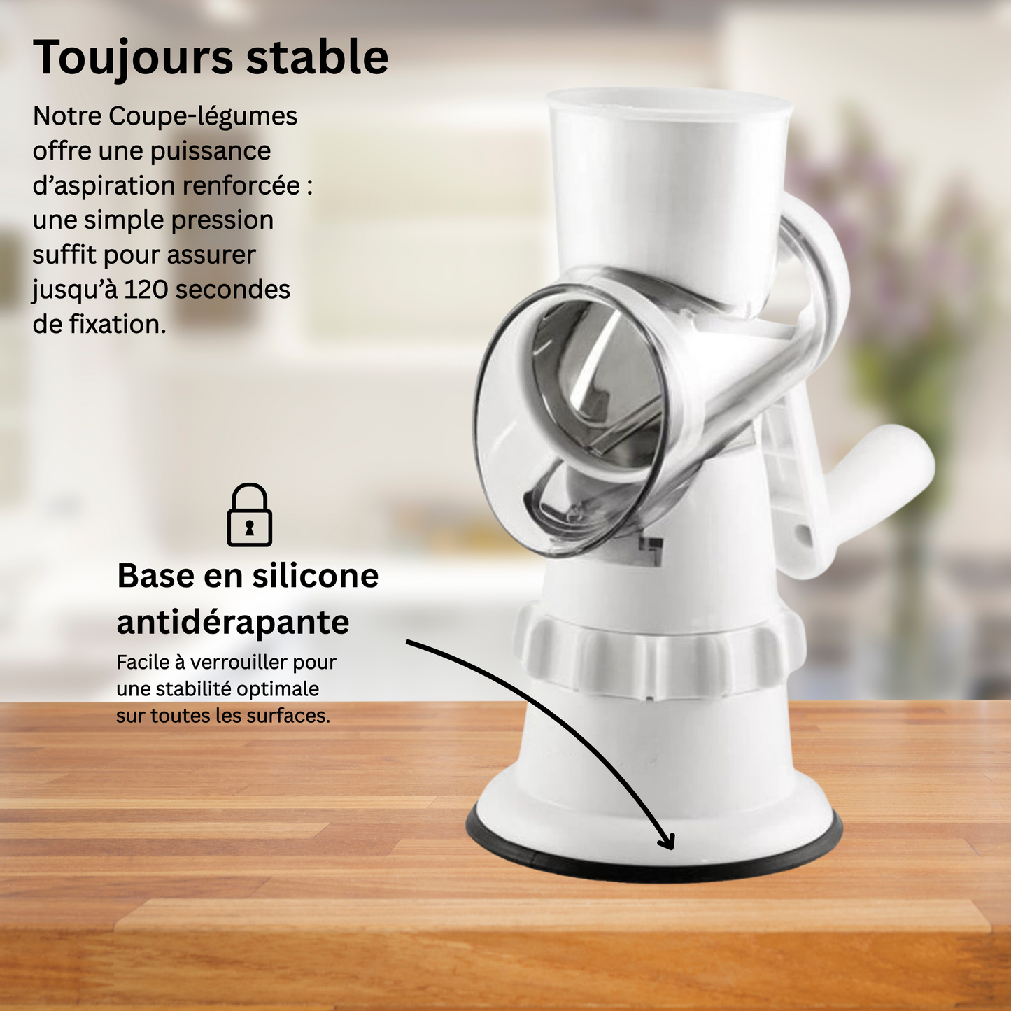Coupe-légumes manuel 3 en 1 – Mandoline multifonction avec râpe, hachoir et broyeur à légumes