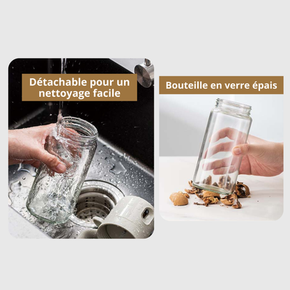 Pulvérisateur d’Huile d’Olive pour la Cuisine, Bouteille Verseuse d’Huile 2 en 1 en Verre de 550 ml, Accessoires de Cuisine pour Salade, Barbecue