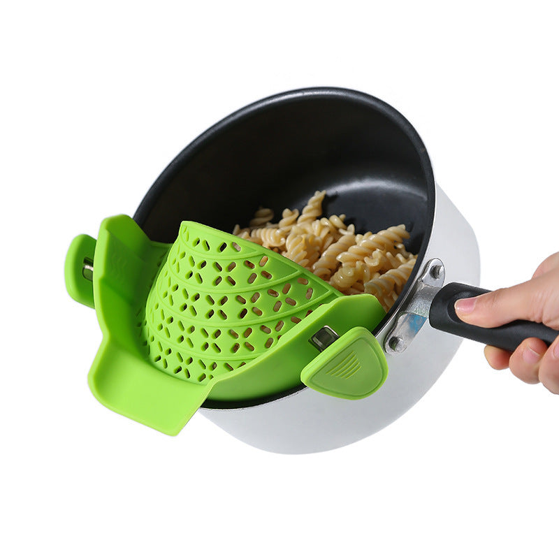 Passoire Alimentaire à Mailles Fines – Filtre en Silicone Mains Libres, Résistant à la Chaleur, Compatible Tous Pots et Bols